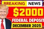 $2,000 Federal Deposit